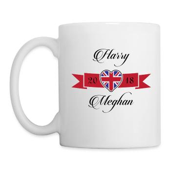 Harry Loves Meghan Union Jack Typography - Mug - white - Left