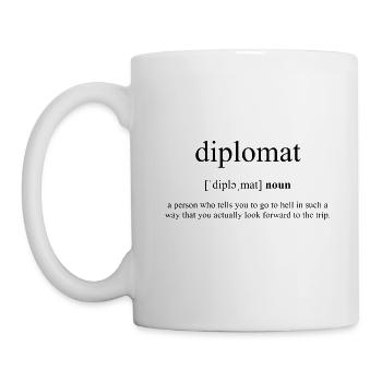 Diplomat Definition Dictionary - Tasse - Weiß - Links