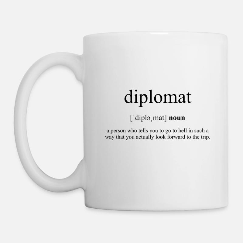 Diplomat Definition Dictionary - Mug - white