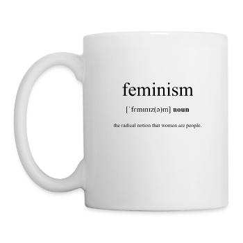 Feminism (Feminismus) Definition Dictionary - Mug - white - Left