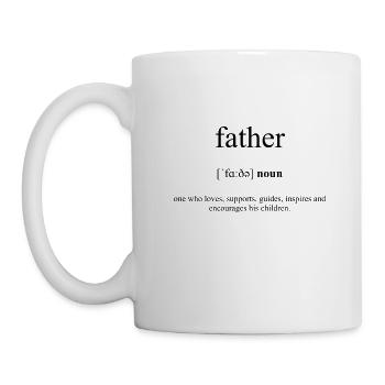 Dictionnaire de définition du père - Mug blanc - blanc - Gauche