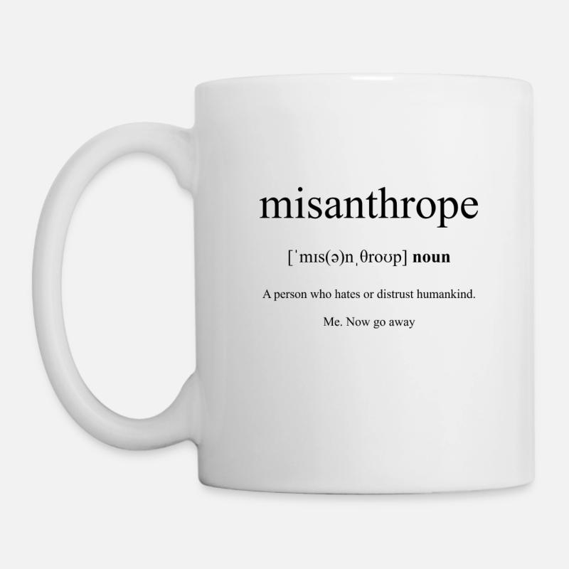 Misanthrope Definition Dictionary - Mug blanc - blanc