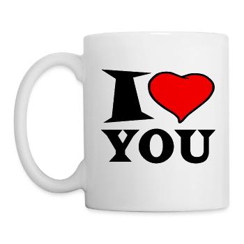 I love you - Tasse - Weiß - Links