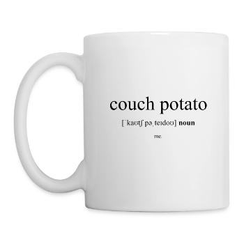 Couch Potato (Stubenhocker) Definition Dictionary - Tasse - Weiß - Links
