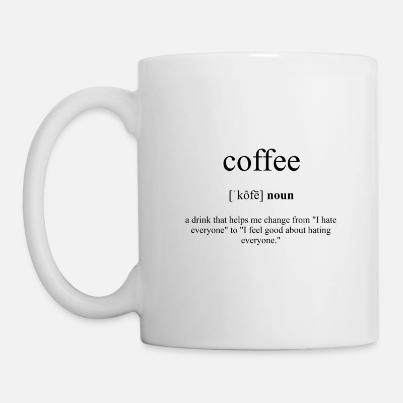 Coffee (Kaffee) Definition Dictionary - Tasse - Weiß