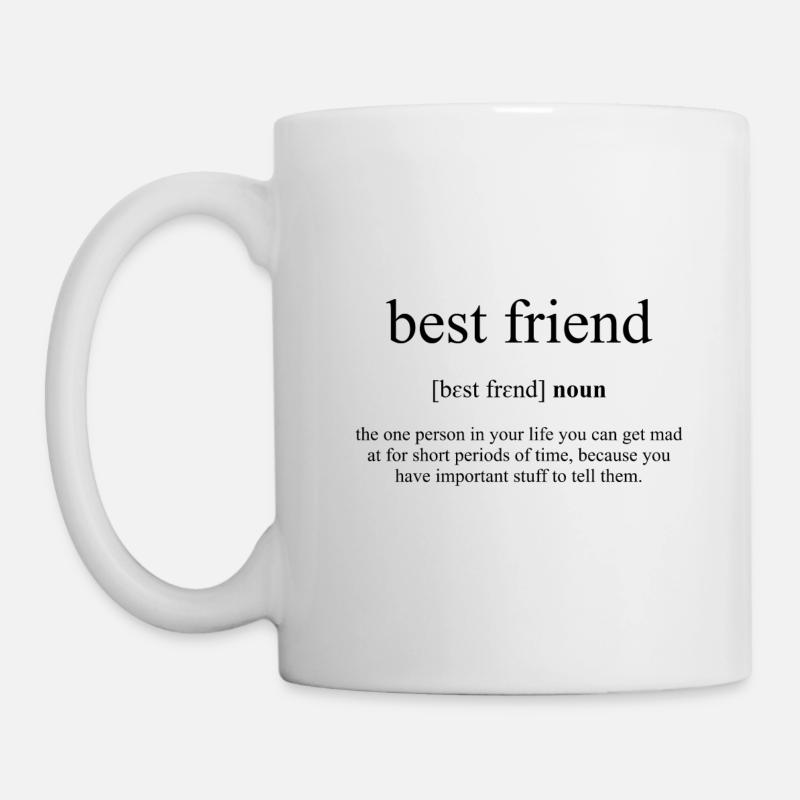Best Friend (bester Freund) Definition Dictionary - Tasse - Weiß