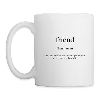 Dictionnaire de définition des amis - Mug blanc - blanc - Gauche