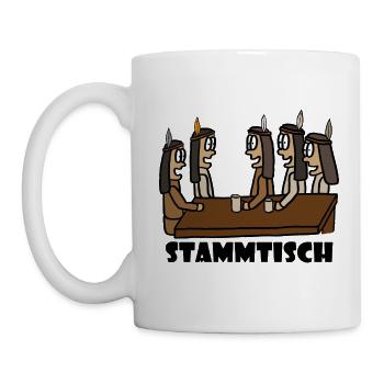 Table de base noir - Mug blanc - blanc - Gauche