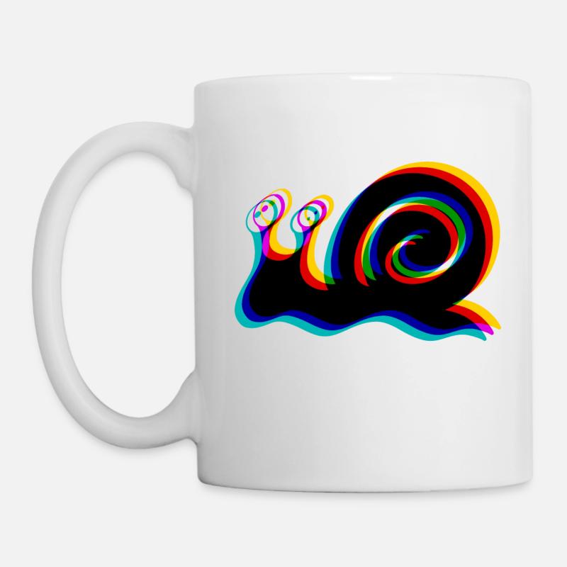 Schnecken-Glitch - Tasse - Weiß