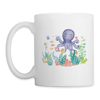 we love the ocean squid - Mug - white - Left