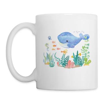 Whale Ocean - Mug - white - Left