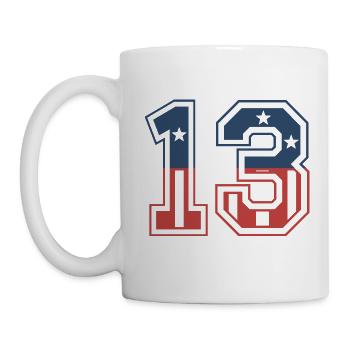 Nummer 13 USA - Tasse - Weiß - Links