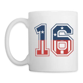 Nummer 16 USA - Tasse - Weiß - Links