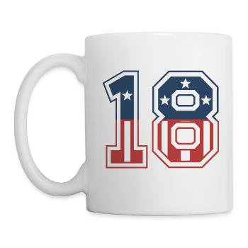 Nummer 18 USA - Tasse - Weiß - Links