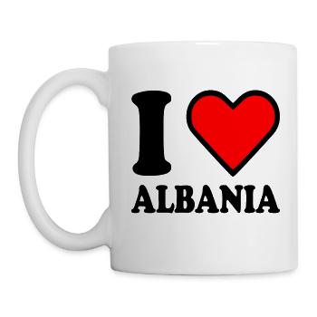 I love albania - Tasse - Weiß - Links