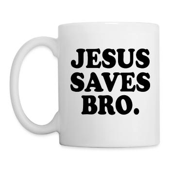 Jesus saves bro - Mug blanc - blanc - Gauche