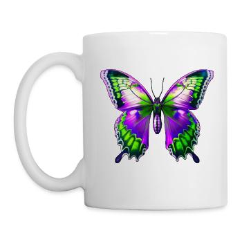 Papillon - Mug blanc - blanc - Gauche
