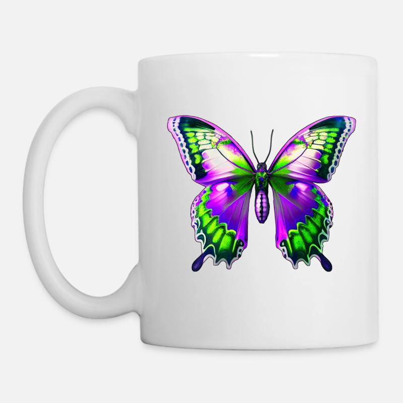 Schmetterling - Tasse - Weiß