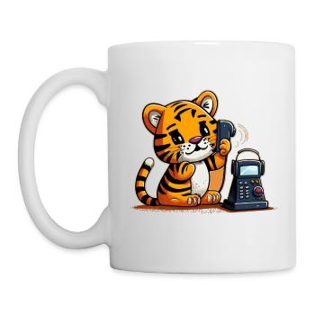 Little Tiger makes phone calls - Mug - white - Left