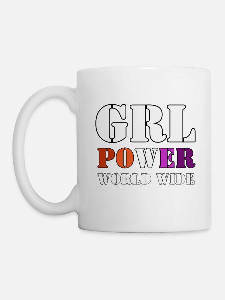 Girl Power - Kop/krus - hvid