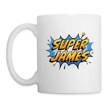 Super James - Tasse - Weiß - Links