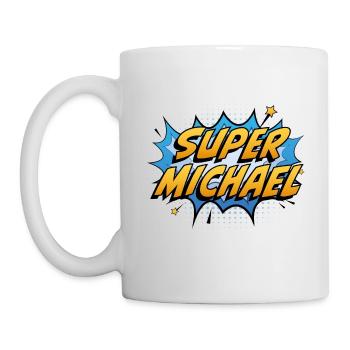 Super Michael - Tasse - Weiß - Links