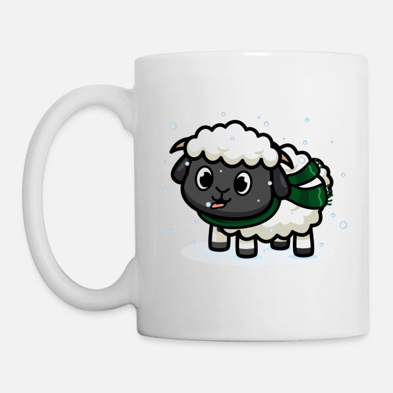Moutons dâhiver - Mug blanc - blanc