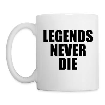 Legends never die - Tasse - Weiß - Links