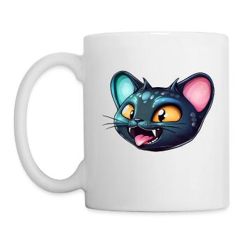 Funny Alien Cat Face - Mug - white - Left