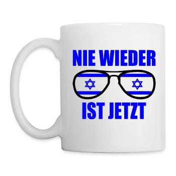 Nie wieder ist jetzt - Tasse - Weiß - Links