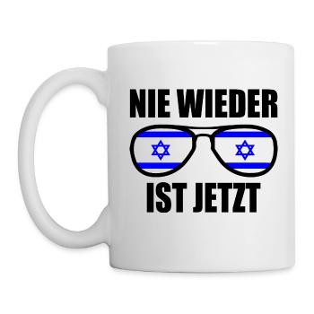 Nie wieder ist jetzt - Tasse - Weiß - Links