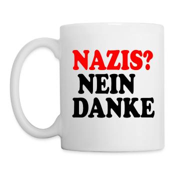 Nazis nein danke - Tasse - Weiß - Links