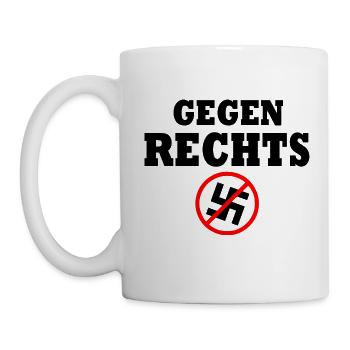 Gegen rechts - Tasse - Weiß - Links