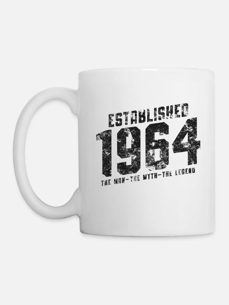 1964 Jahrgang geboren Mann Mythos Legende - Tasse - Weiß