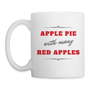 apple pie red apple - Mug - white - Left