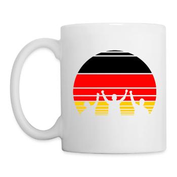 Allemagne Goal & Win : Célébration rétro du coucher de soleil 2024 - Mug blanc - blanc - Gauche