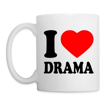 I love drama - Mug blanc - blanc - Gauche