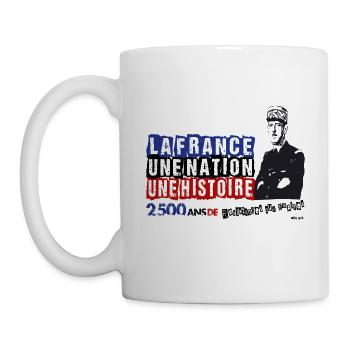 De Gaulle NOIR - Mug blanc - blanc - Gauche