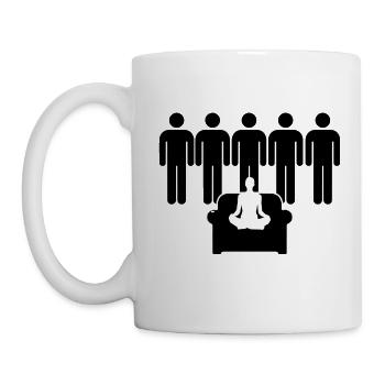 5 vs 1 Internet Humor Porn Design comme un vecteur - Mug blanc - blanc - Gauche