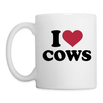 I love Cows - Mug blanc - blanc - Gauche
