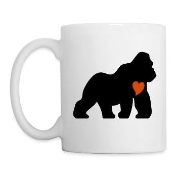 Gorille Amour - Mug blanc - blanc - Gauche