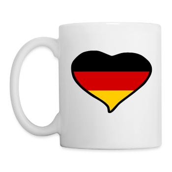 Deutschland Flagge - Tasse - Weiß - Links