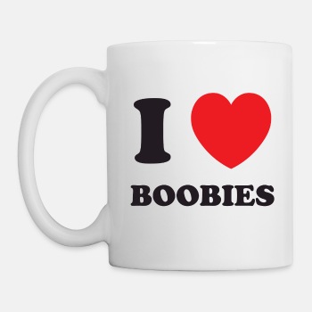 I love boobies - Kaffekopp  / kaffekrus