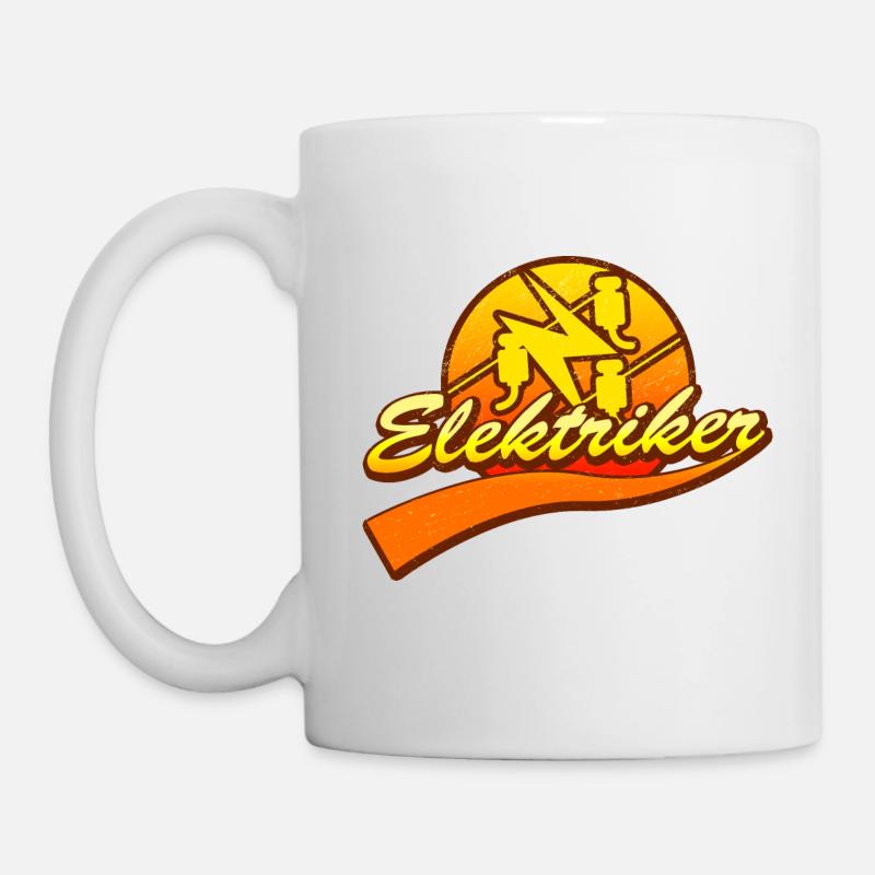 Elektriker Zunftzeichen Retro Vintage Style - Tasse - Weiß