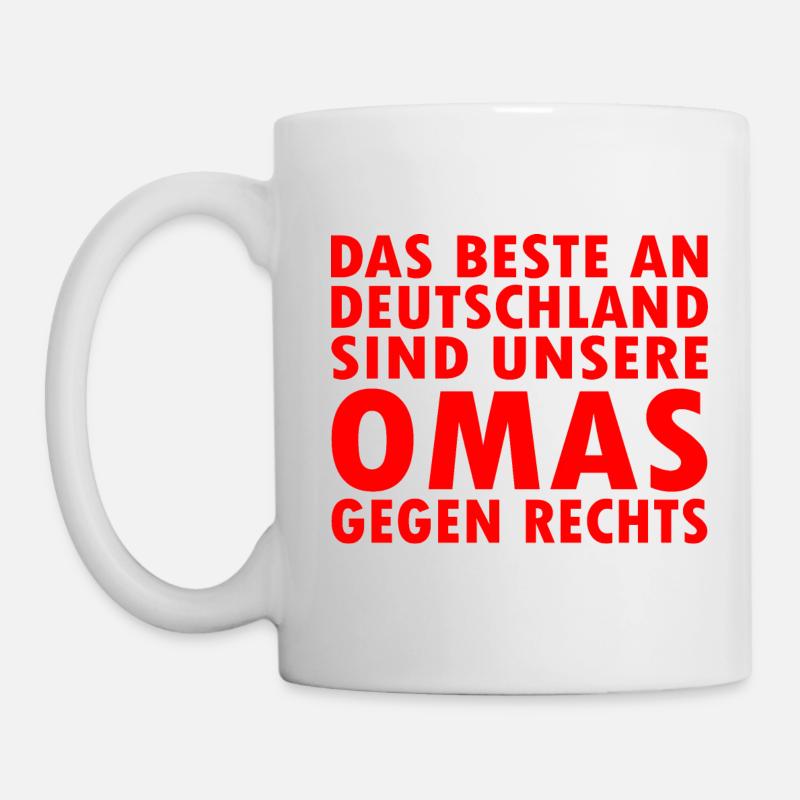 omas gegen rechts - Tasse - Weiß