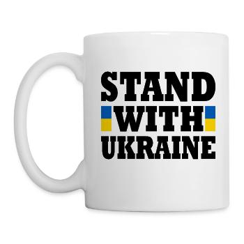 stand with ukraine - Mug - white - Left