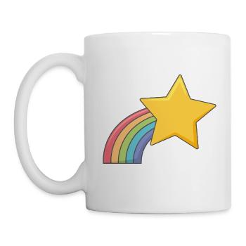 Arc-en-ciel Étoile filante - Mug blanc - blanc - Gauche