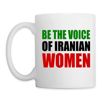Be the voice of iranian women - Tasse - Weiß - Links