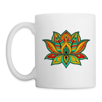 Fleur de lotus - Mug blanc - blanc - Gauche