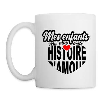 Mes enfants sont ma plus belle histoire d'amour - Mug blanc - blanc - Gauche